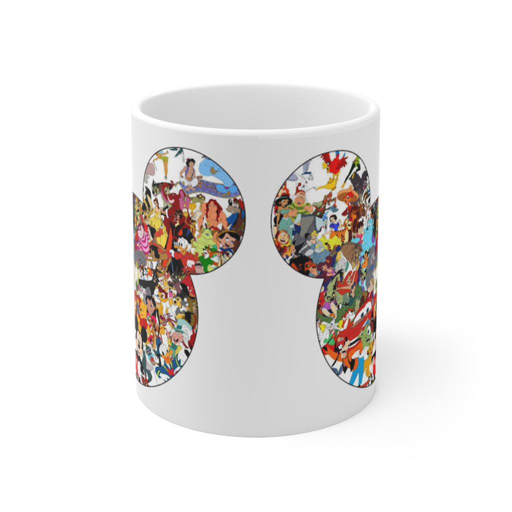 Disney Character Collage Mug — Mickey Head 11oz & 15oz Ceramic Coffee Cup