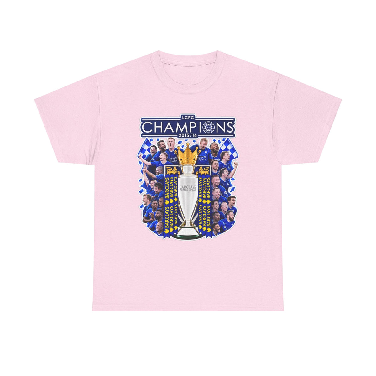 Leicester City 2015/2016 Champions Trophy Soccer T-Shirt — Team Victory Graphic Tee