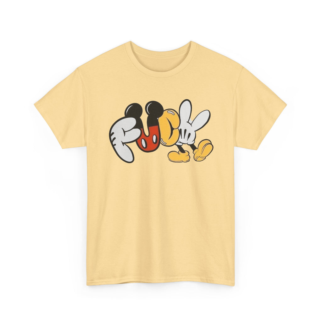 F**K Disney Graphic Tee — Playful Cartoon Hands & Shoes Design