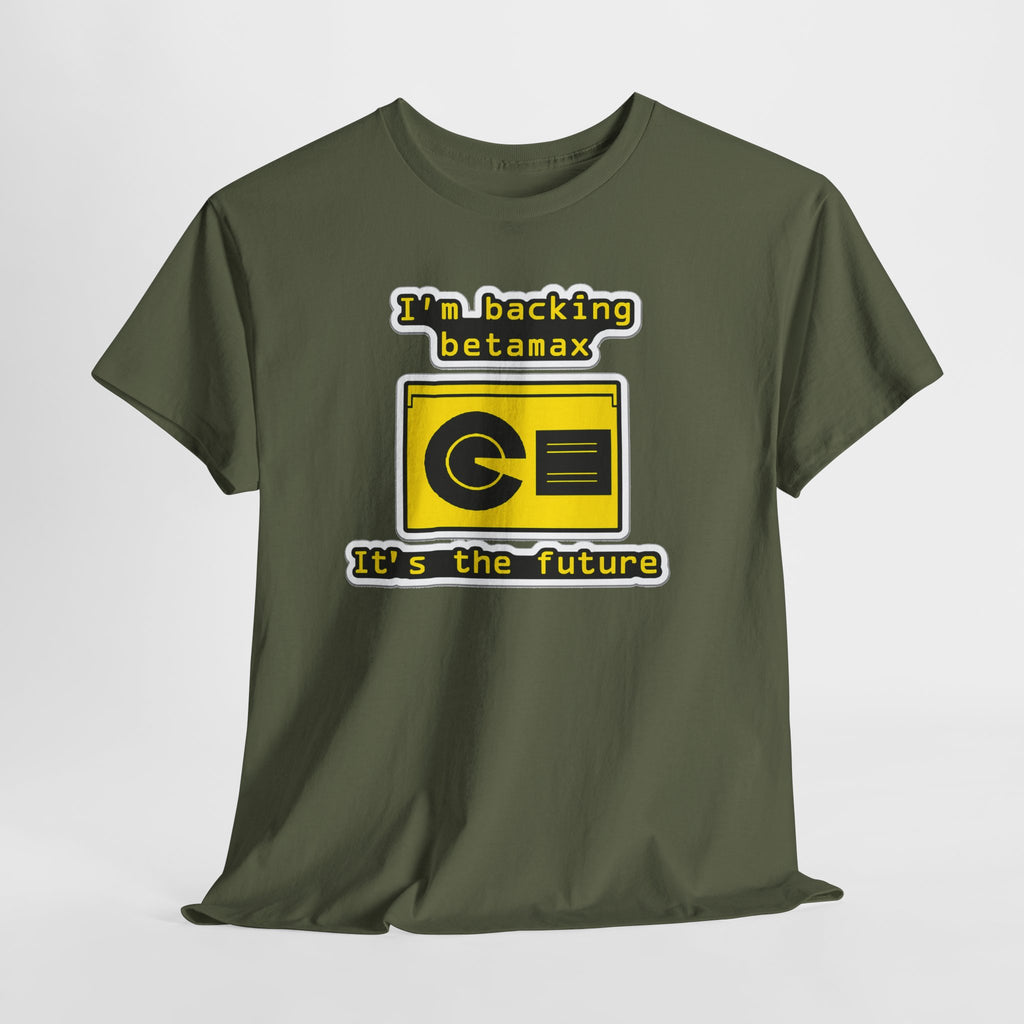 Betamax Retro Tee — "I’m backing betamax, it’s the future" Vintage Cassette T-Shirt