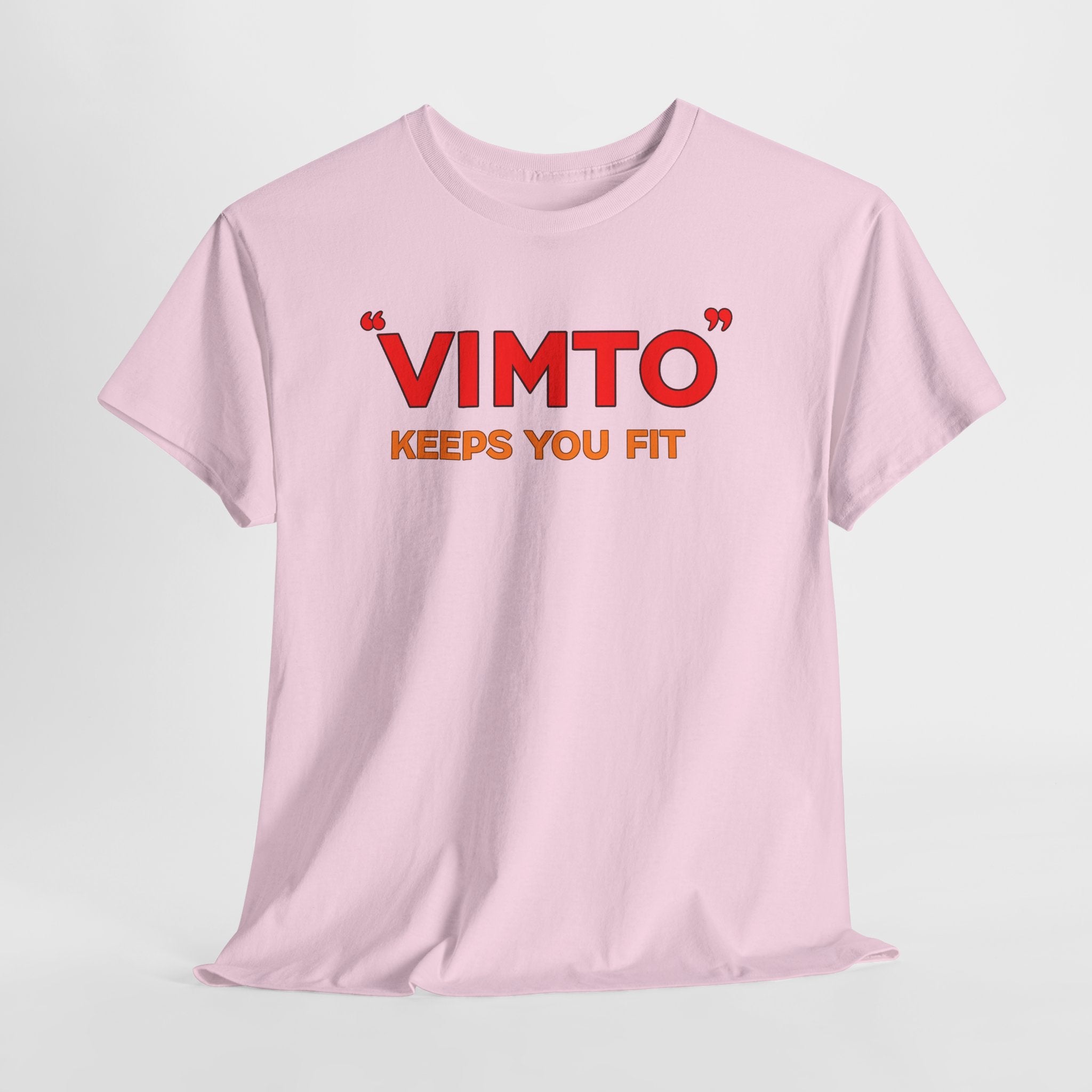 VIMTO "Keeps You Fit" Graphic Tee — Retro Beverage Logo T-Shirt