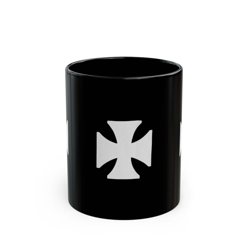 Manchester City ST Mark's Black Ceramic Mug with White Maltese Cross – Gothic Coffee Cup (11oz, 15oz)