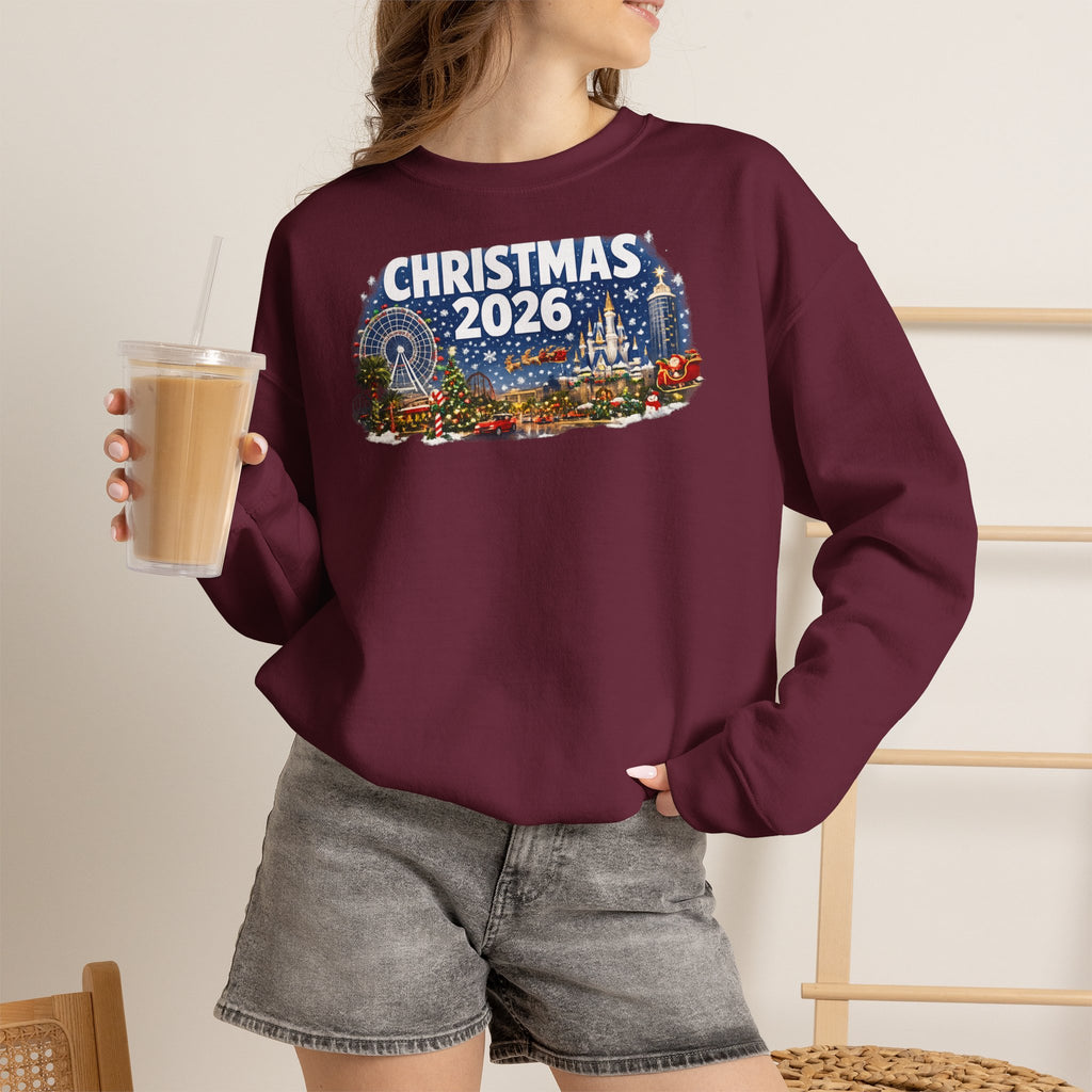 Christmas 2026 Holiday Sweatshirt – Festive Winter Cityscape Crewneck