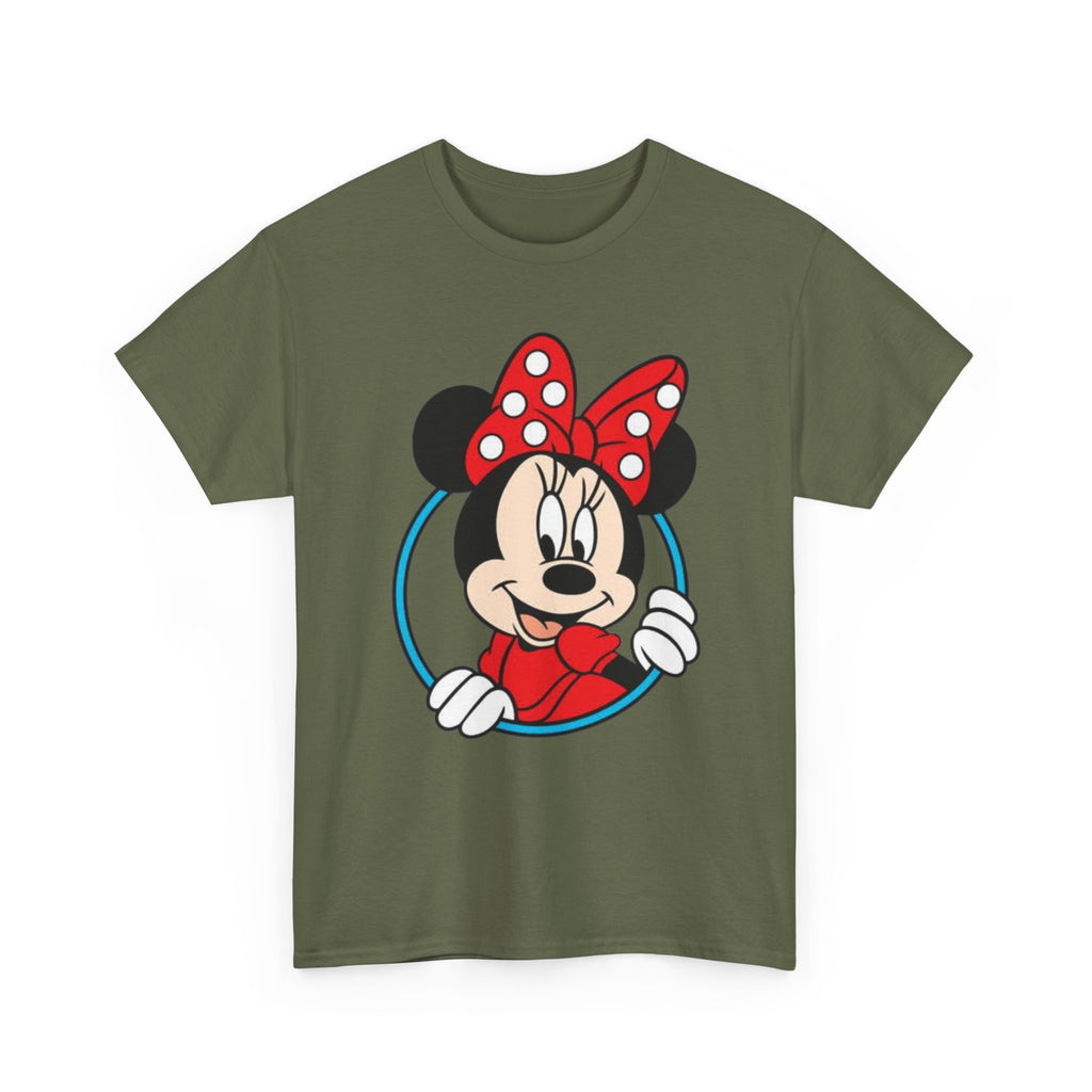 Minnie Mouse Retro Peeking Cotton T-Shirt / Tee