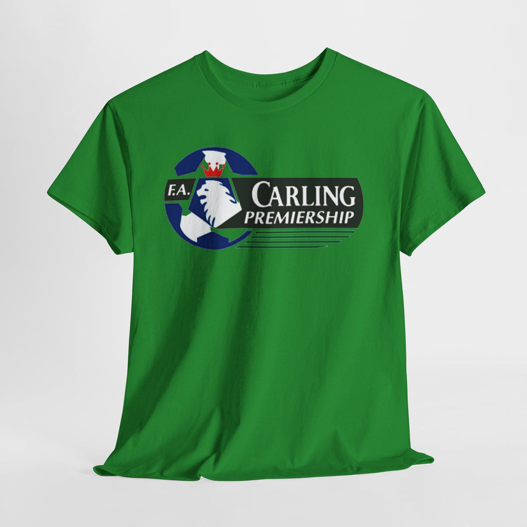 Carling Premiership Soccer Logo Tee — Vintage Football T‑Shirt