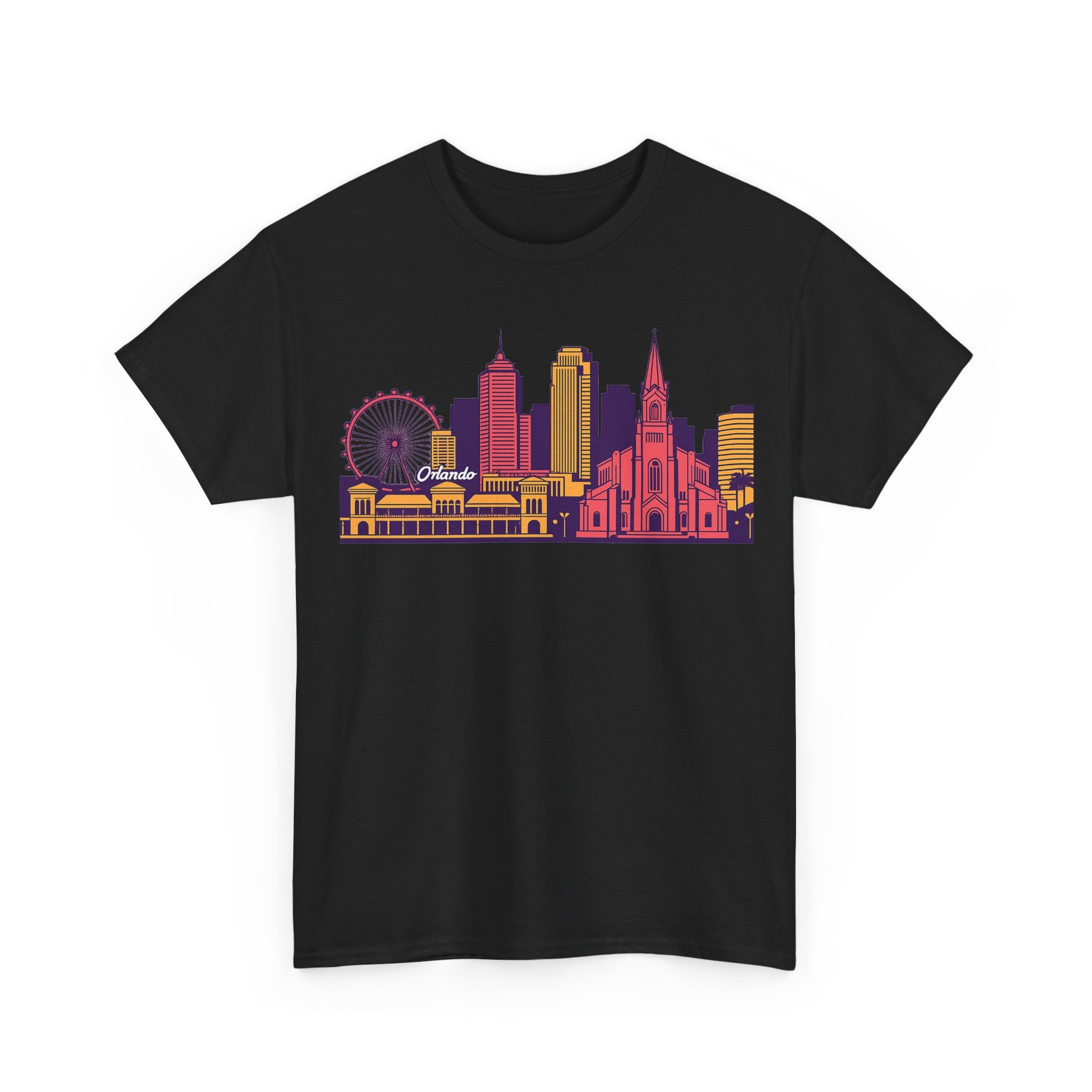 Orlando City Skyline T-Shirt — Colorful Urban Landmark Graphic Tee
