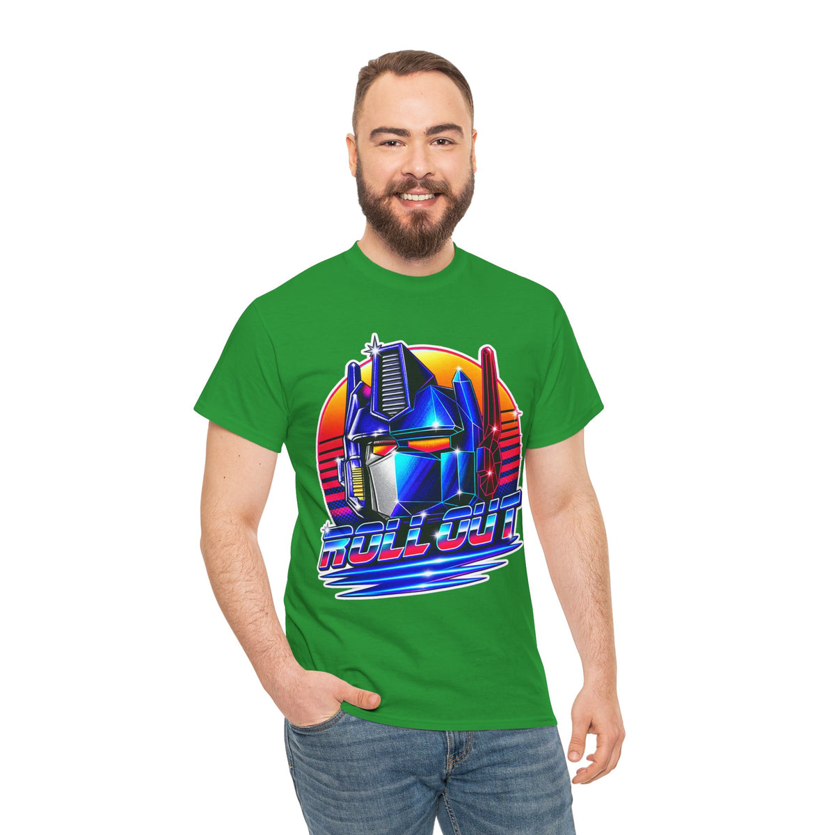 “Roll Out” Optimus-Inspired Graphic Transformers Cotton T-Shirt