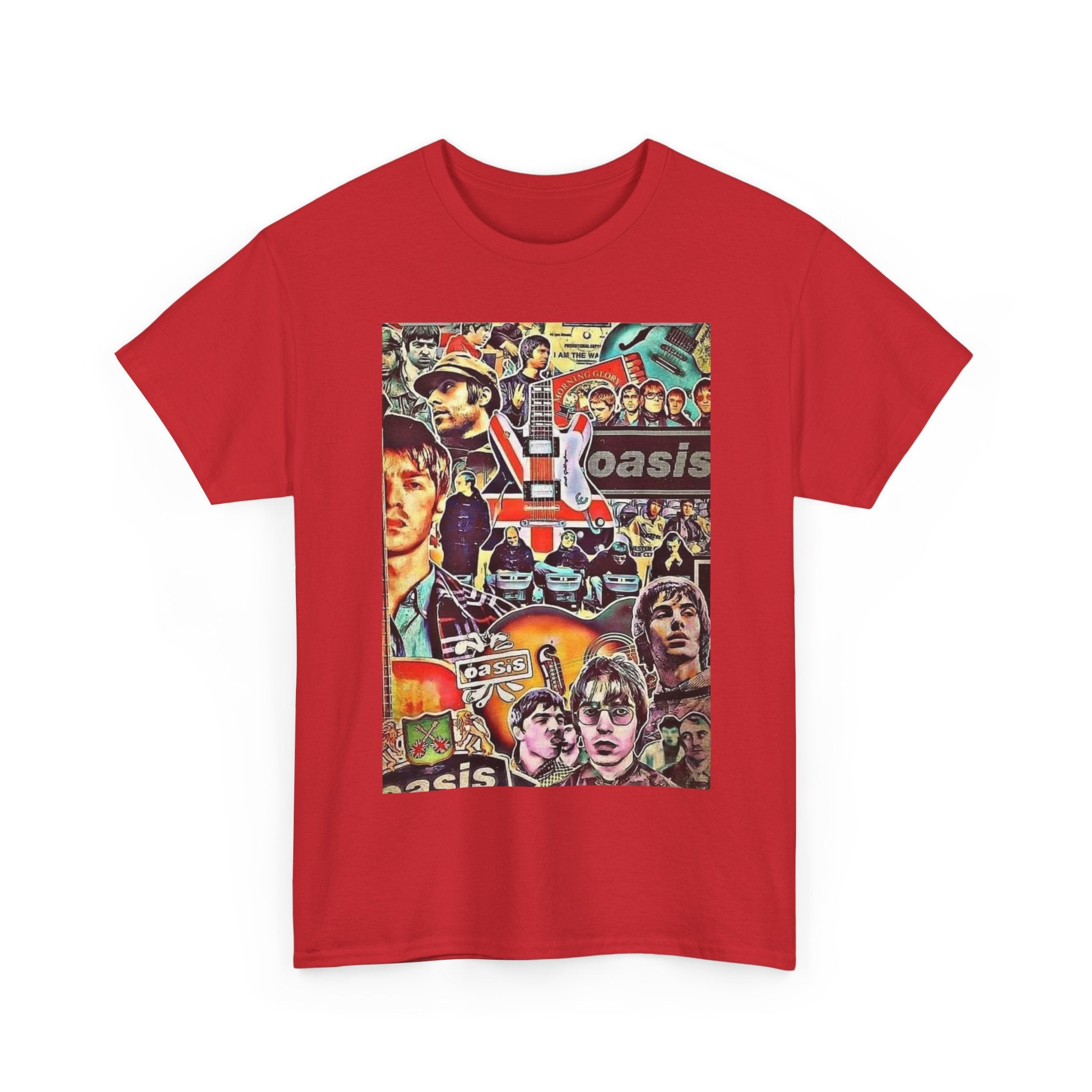 Oasis Collage T-Shirt – Retro Britpop Band Graphic Tee