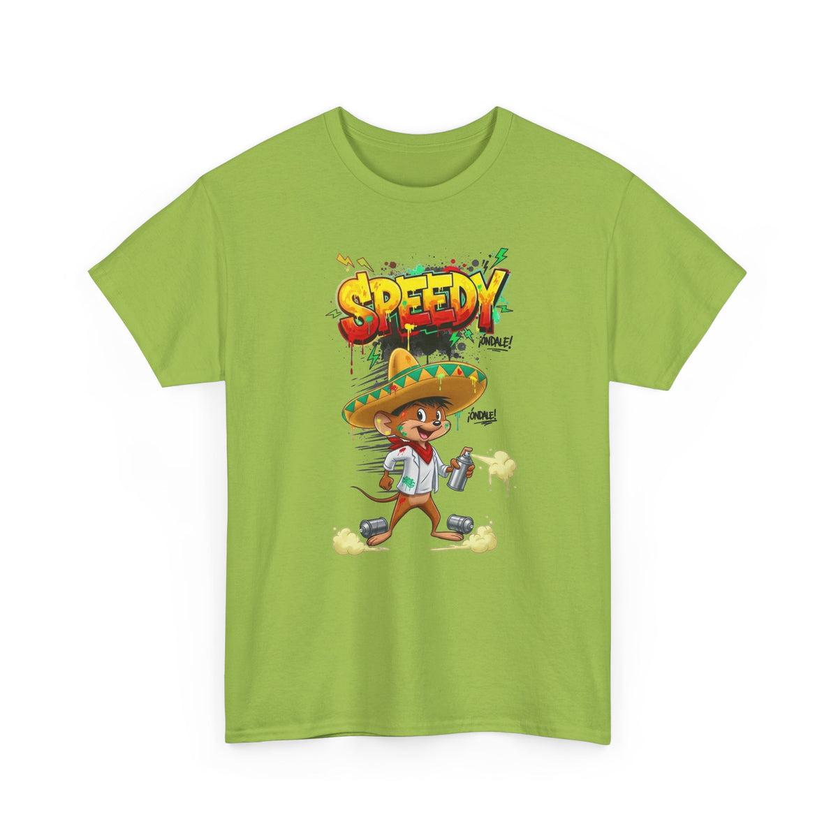 Speedy Sombrero Cartoon Tee — Mexican Street Food Runner Graphic T-Shirt
