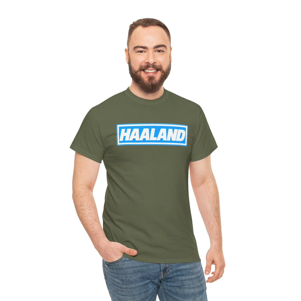 Haaland Box Logo Tee — Soccer Fan Jersey Style Shirt