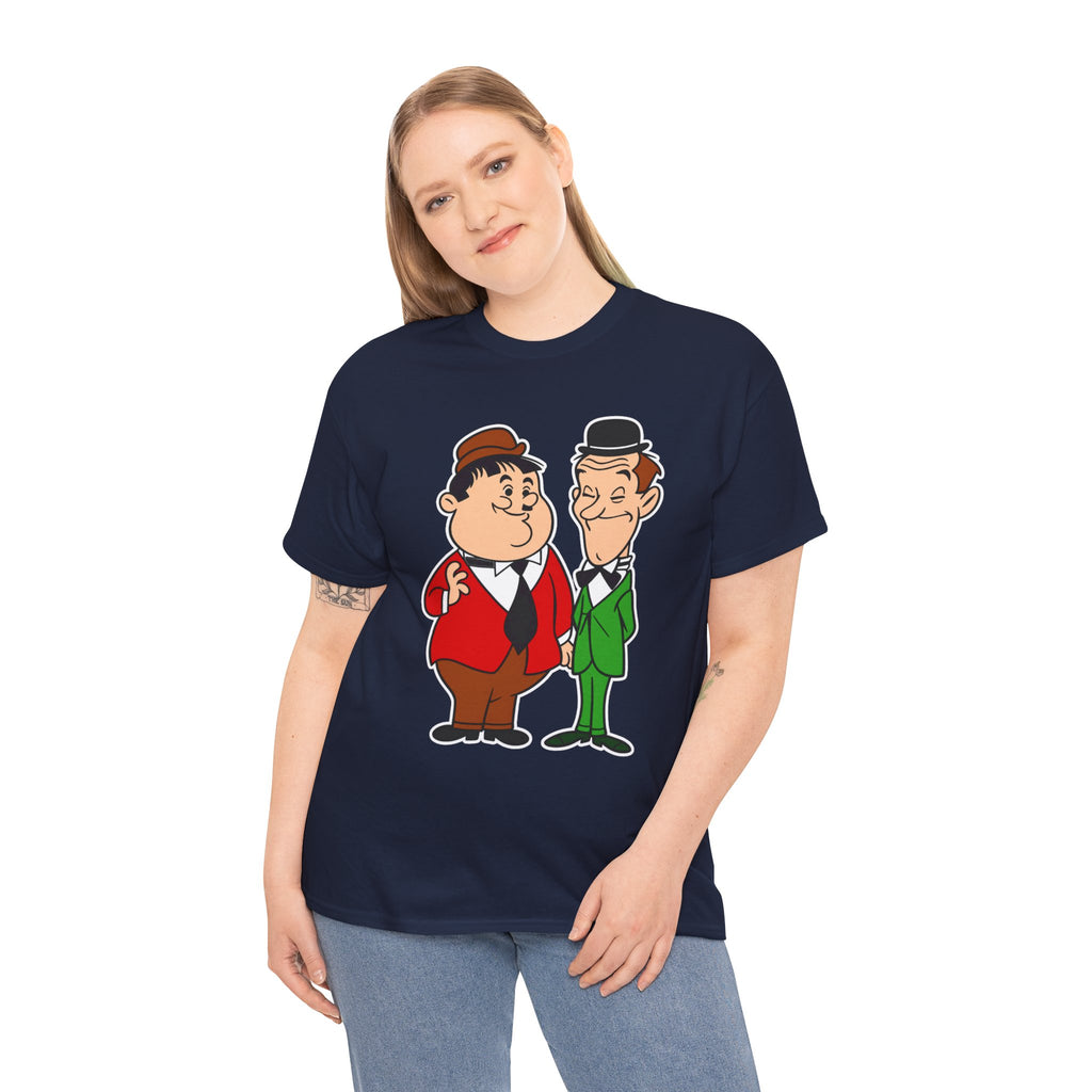 Comedy Duo Vintage Cartoon Cotton T-Shirt