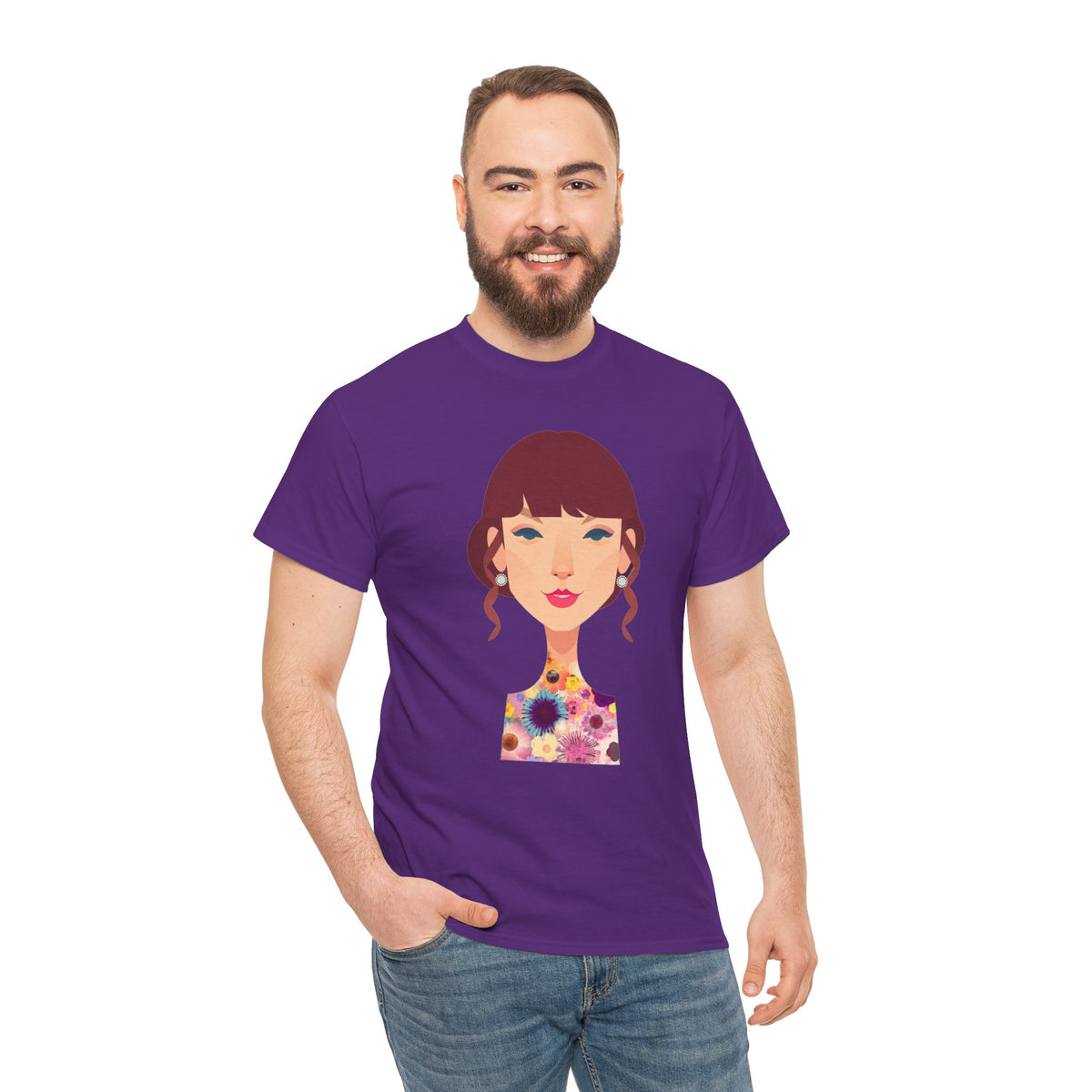 T Swift Illustration Cotton T-Shirt