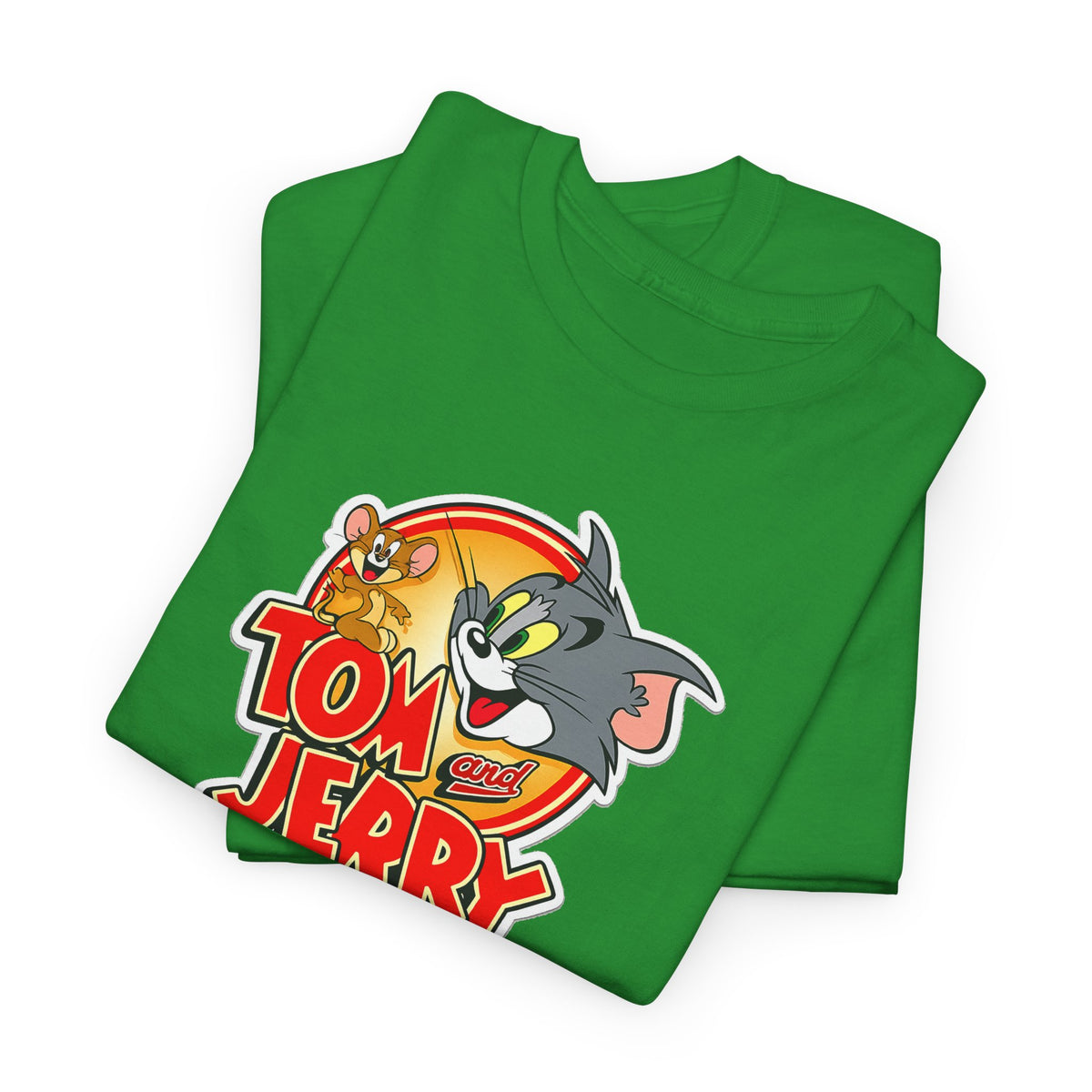 Tom & Jerry Retro Logo Cotton Tee — Classic Cartoon Graphic T-Shirt