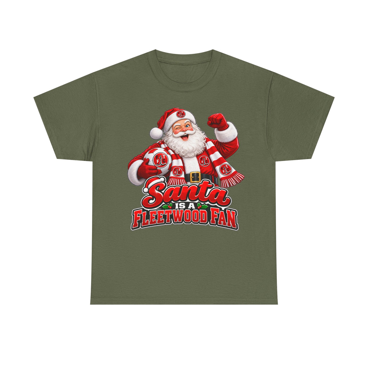 Santa Is a Fleetwood Fan Cotton T-Shirt
