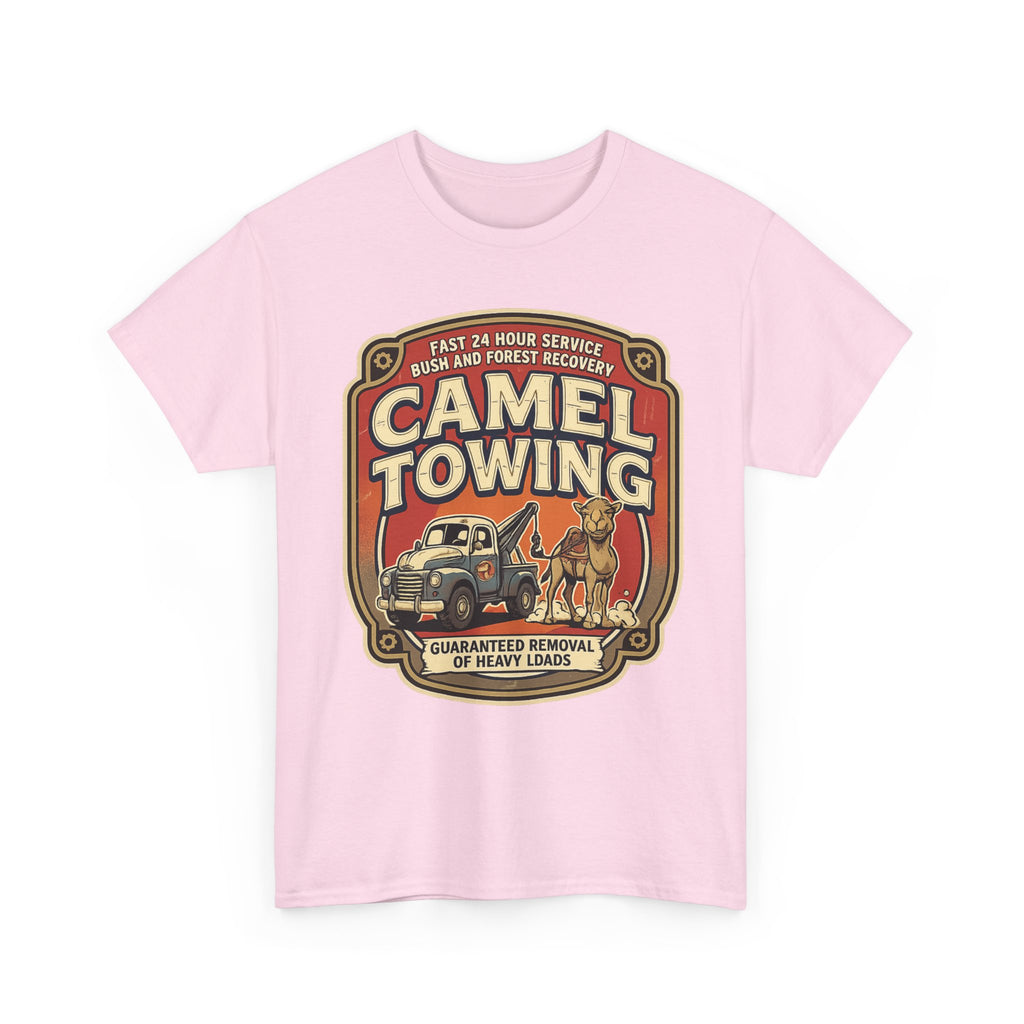 Camel Towing Tee — Vintage Desert Tow Truck Graphic T-Shirt