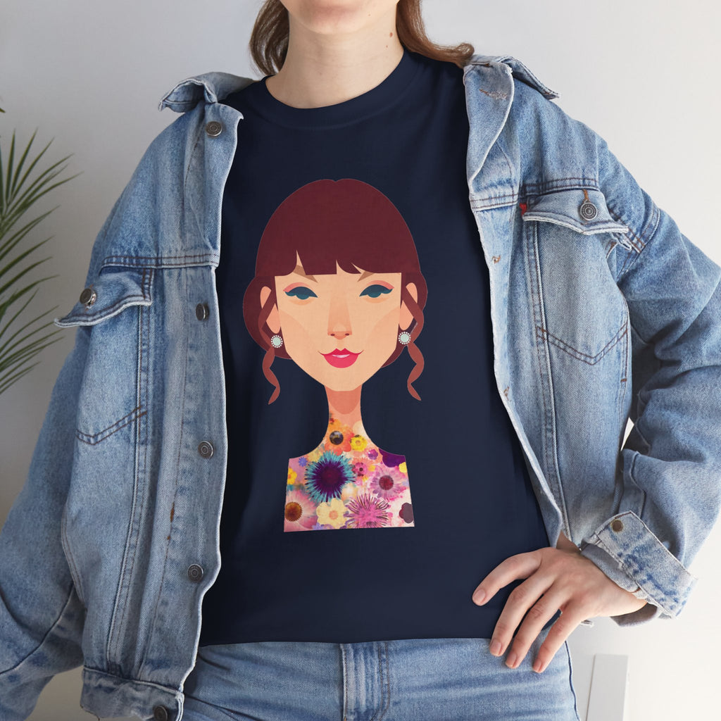 T Swift Illustration Cotton T-Shirt