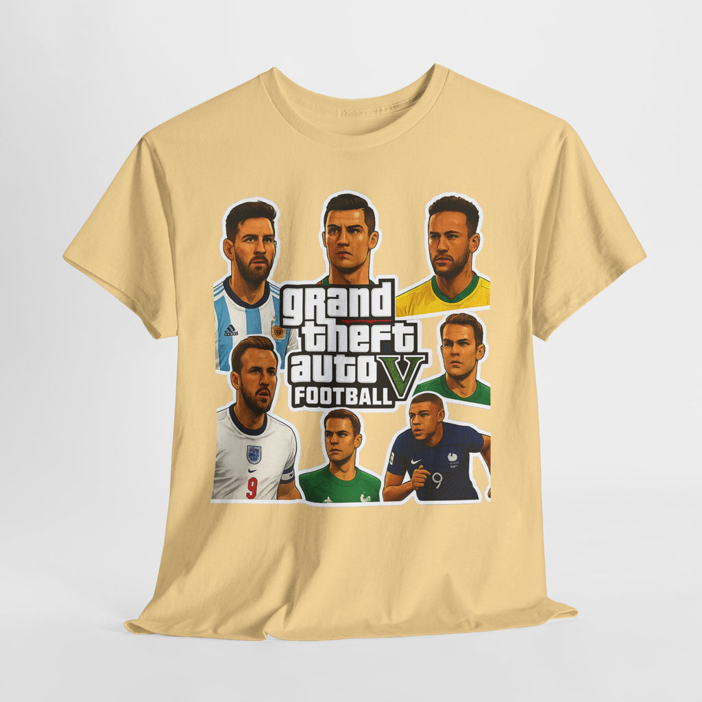 Graphic Tee — 'Grand Theft Auto V Football' Soccer Players Collage Shirt