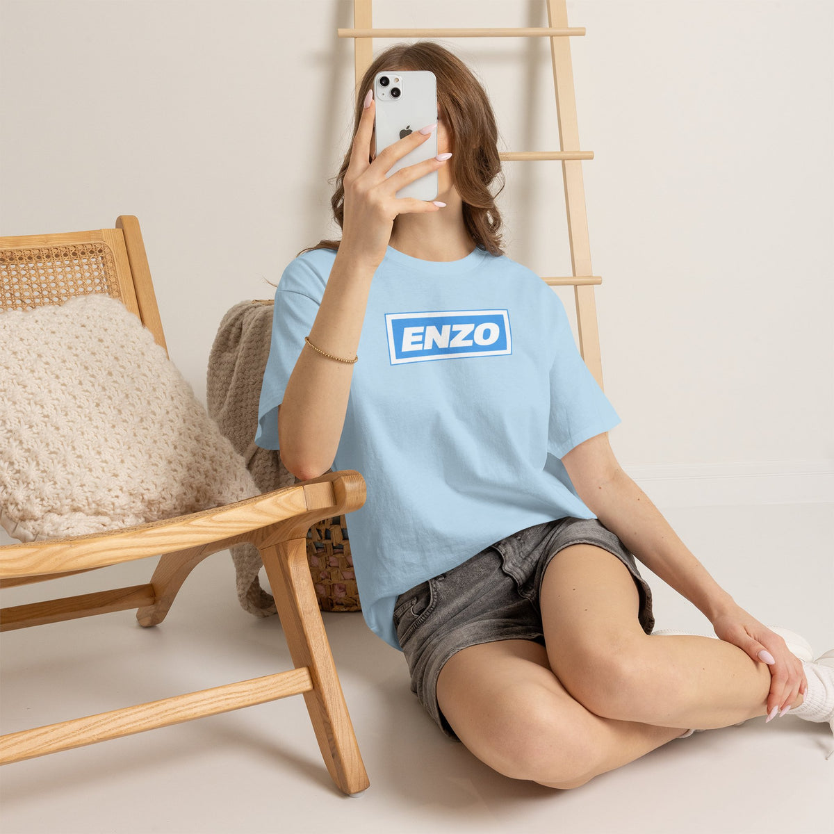 Enzo Man City Inspired Logo Tee — Classic Box-Logo Graphic T-Shirt