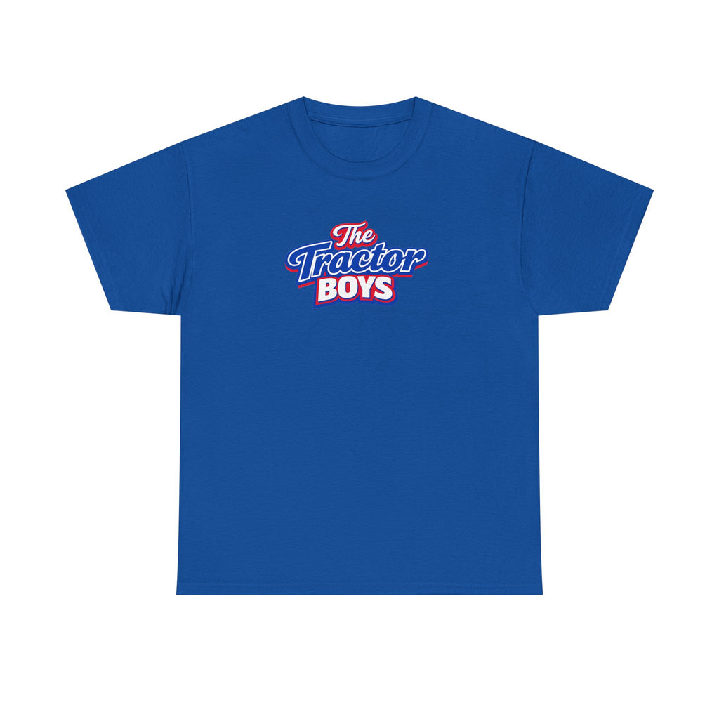 The Tractor Boys T-Shirt — Retro Blue & Red Logo Tee