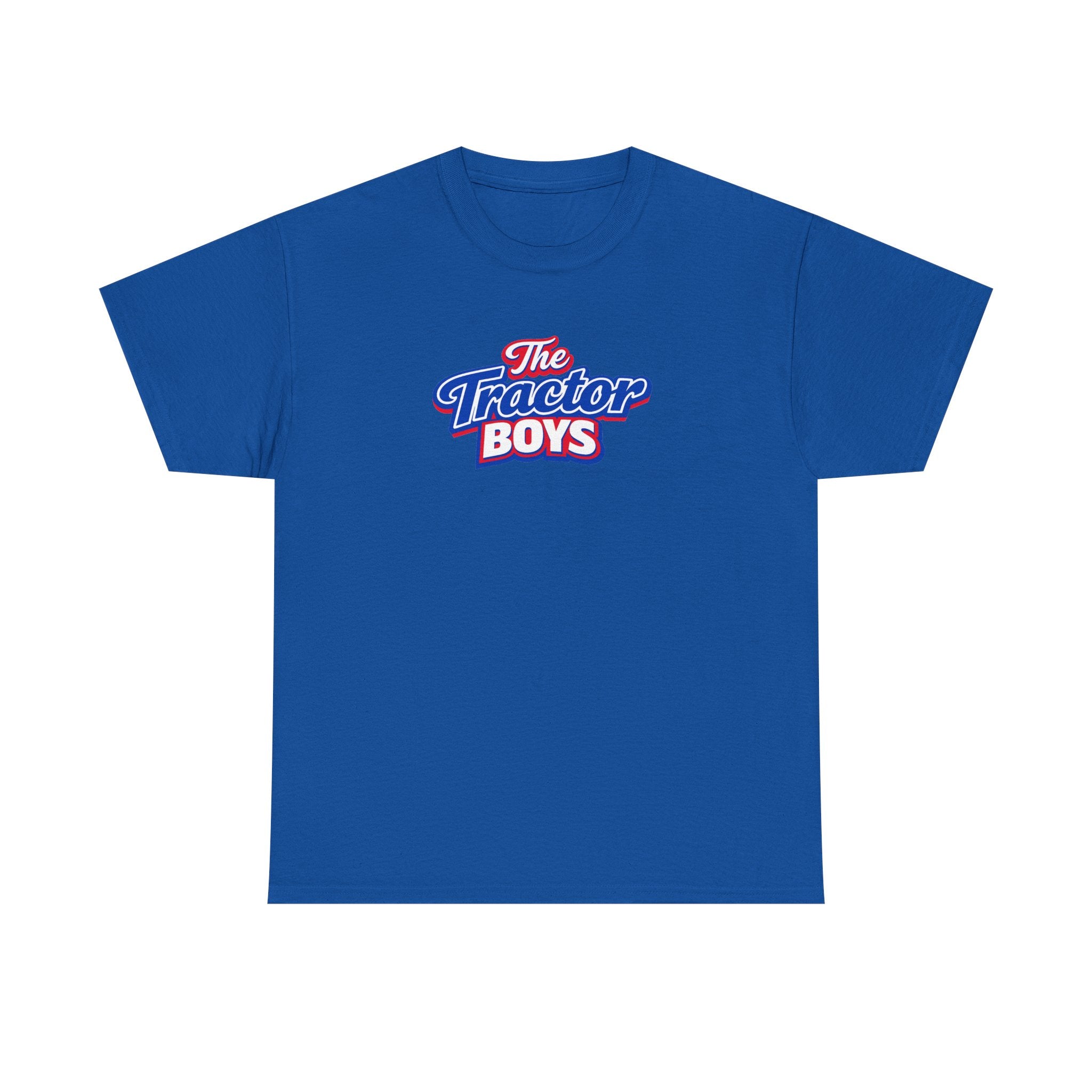 The Tractor Boys T-Shirt — Retro Blue & Red Logo Tee