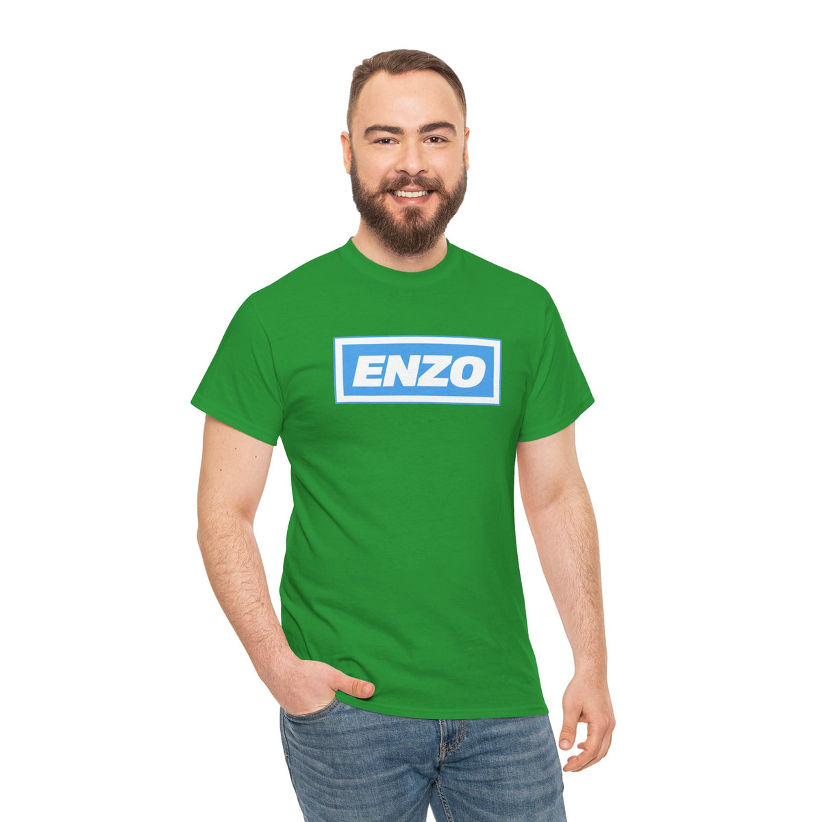 Enzo Man City Inspired Logo Tee — Classic Box-Logo Graphic T-Shirt