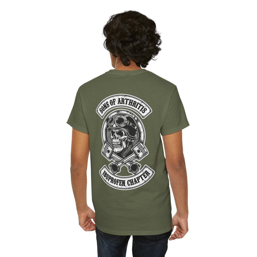 Sons of Arthritis Tee — Humorous Biker Skull "Ibuprofen Chapter" T-Shirt