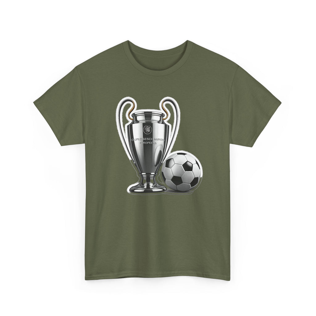 European Cup / Champions League Trophy & Ball Graphic Cotton T-Shirt
