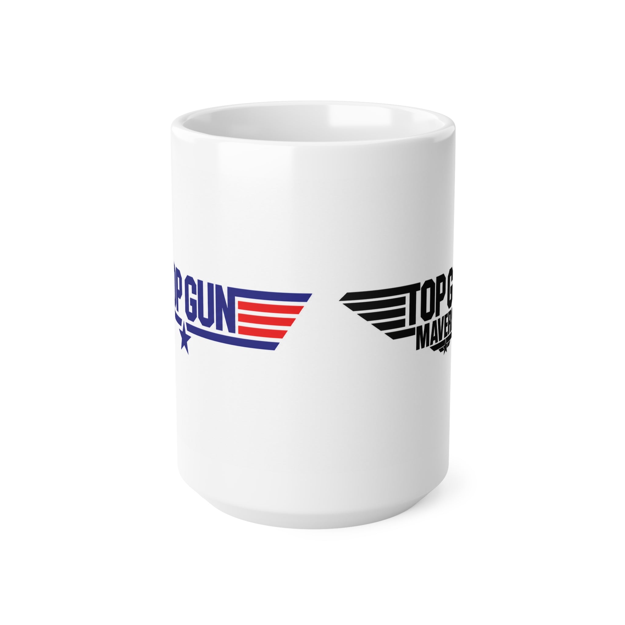 Top Gun & Top Gun Maverick Logo Ceramic Coffee Mug — 11oz & 15oz Retro Aviator Coffee Cup