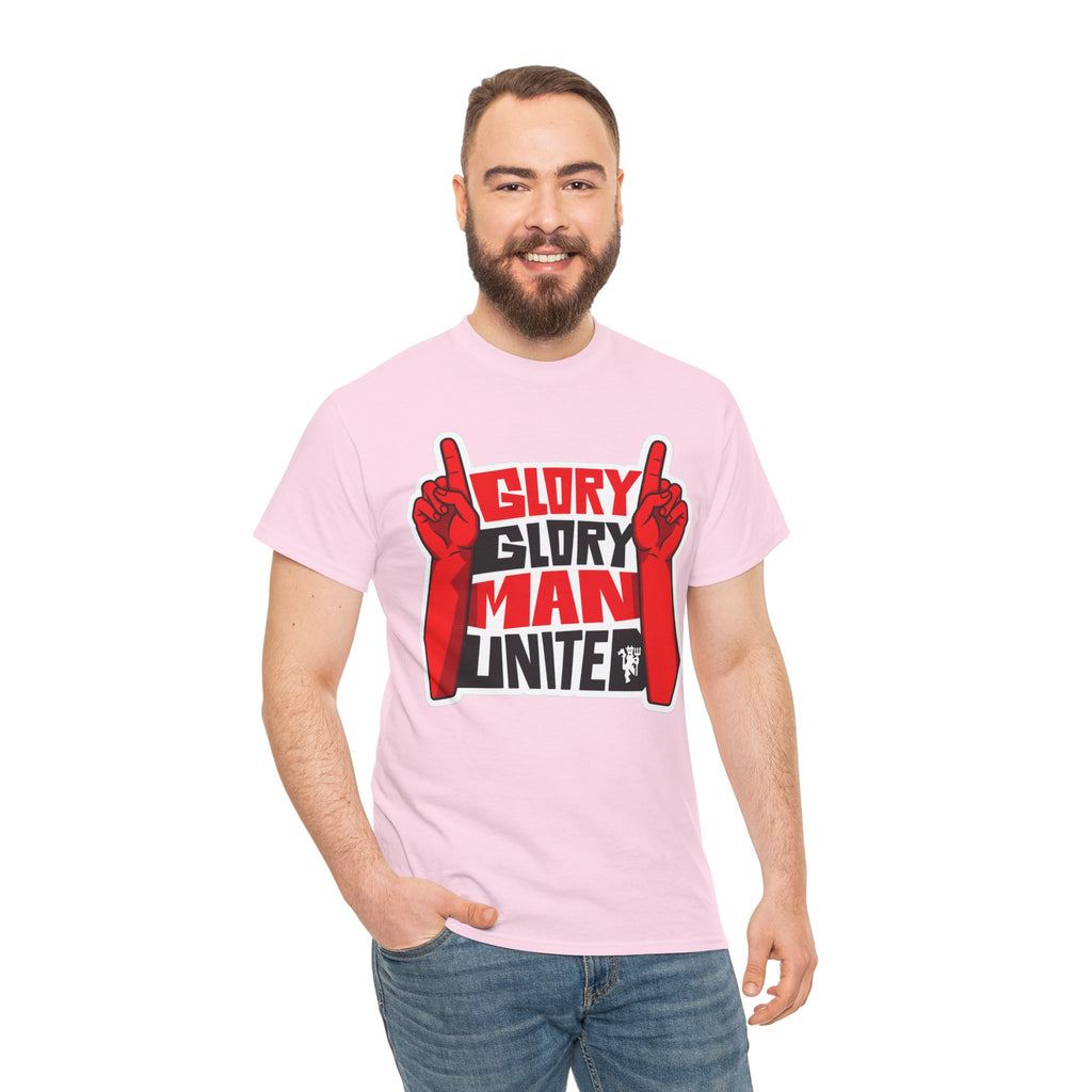 Glory Glory Man United T-Shirt — Retro Red Football Fan Tee