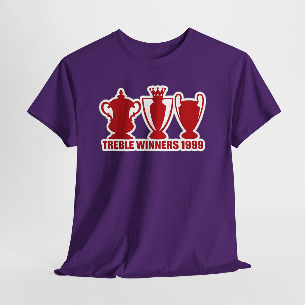 Manchester United Treble Winners 1999 Trophy Graphic Cotton T-Shirt