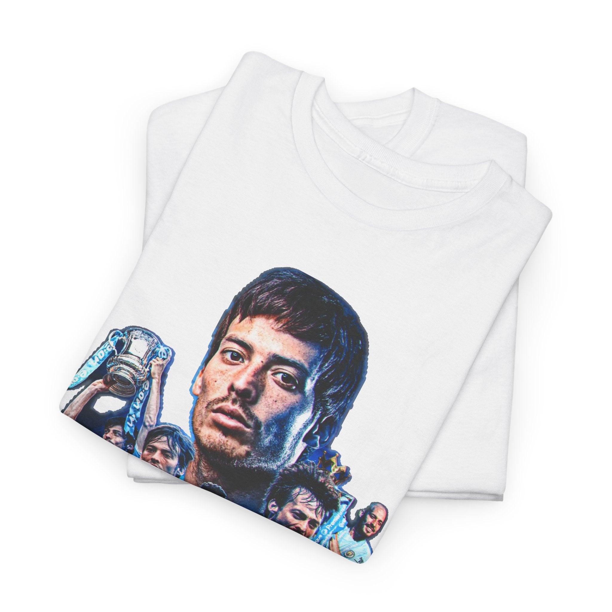 David Silva Manchester City Soccer Tee — Classic Player Portrait Football Shirt
