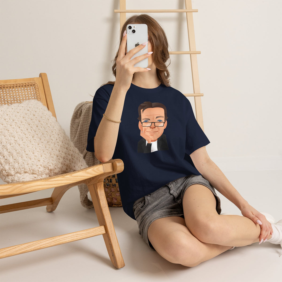 Tony Wilson Manchester Legend Caricature Gentleman Face Cotton T-Shirt