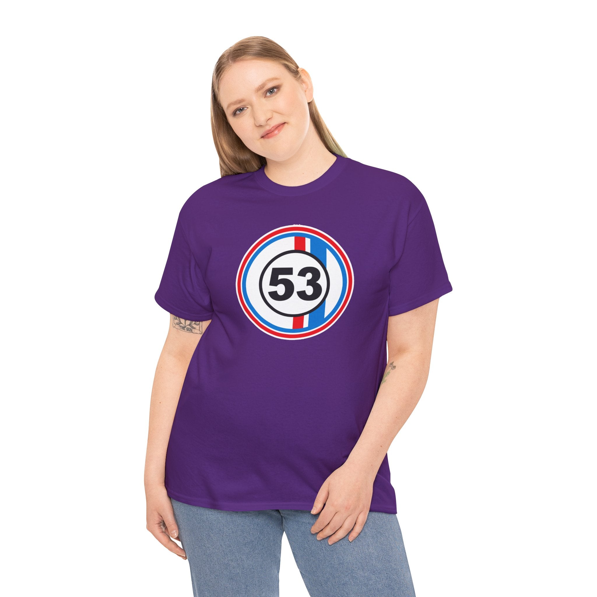 Racing Stripe Number 53 Cotton T-Shirt / Tee
