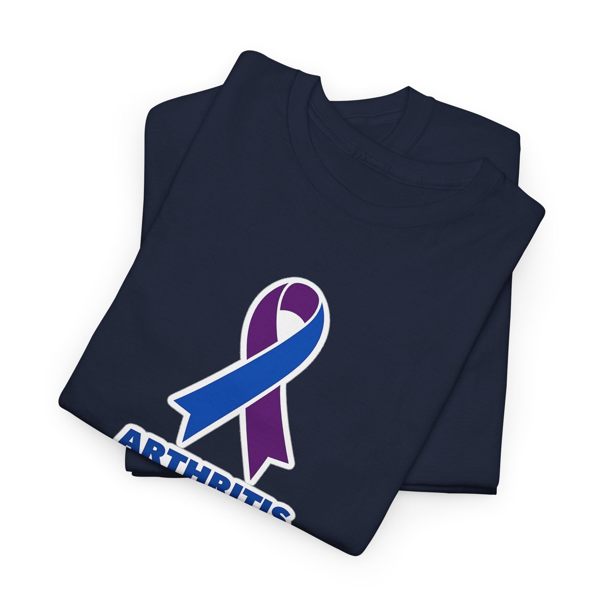 Arthritis Sucks Awareness T-Shirt — Purple & Blue Ribbon Support Tee