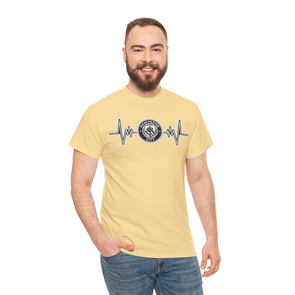 Manchester City Heartbeat Logo T-Shirt — Emergency Medical Services Pulse Tee