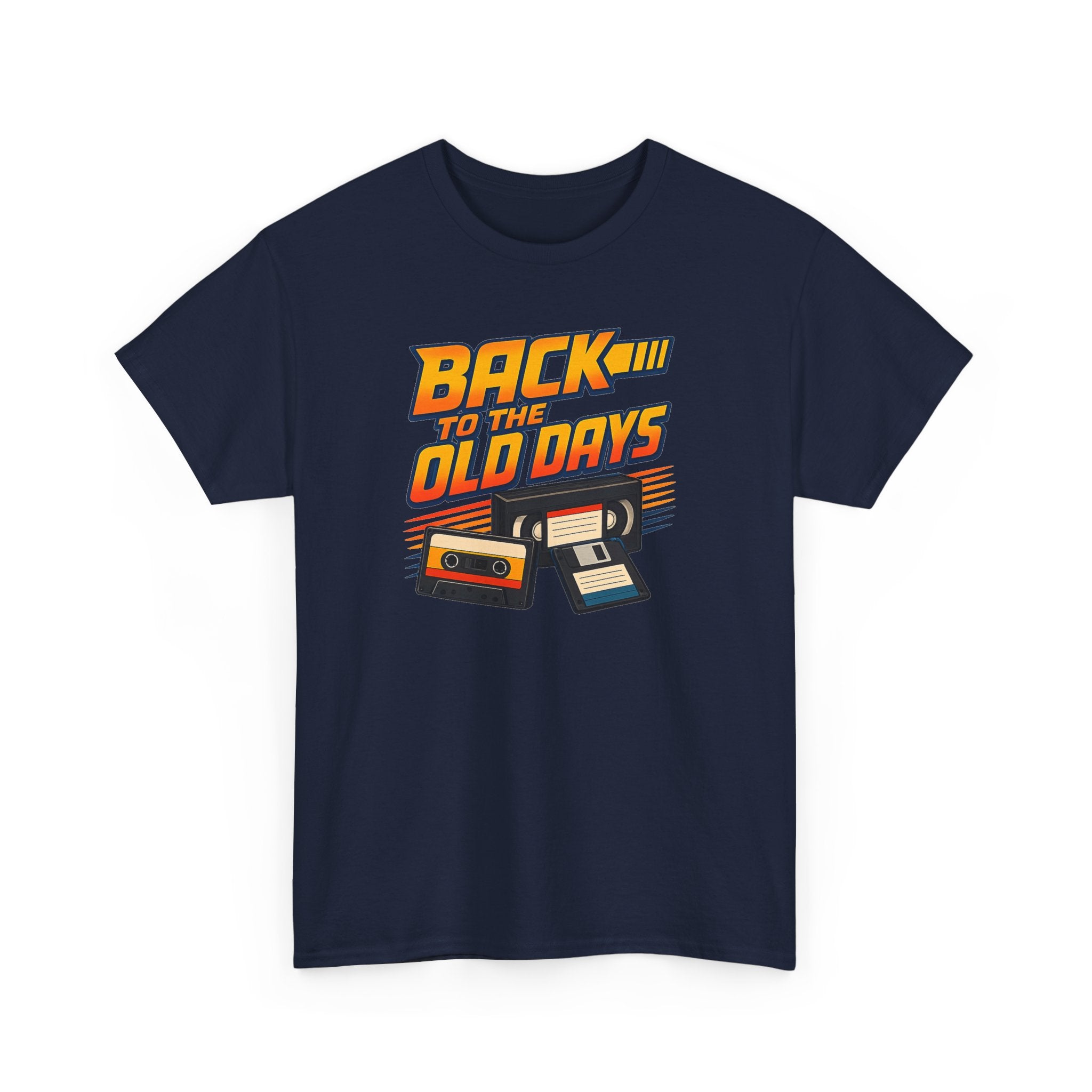 Back to the Old Days Tee – Retro Cassette & VHS Nostalgia T-Shirt