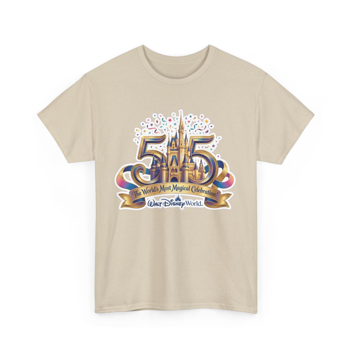 Disney World 50th Anniversary Castle Tee — 'The World's Most Magical Celebration' Souvenir T-Shirt