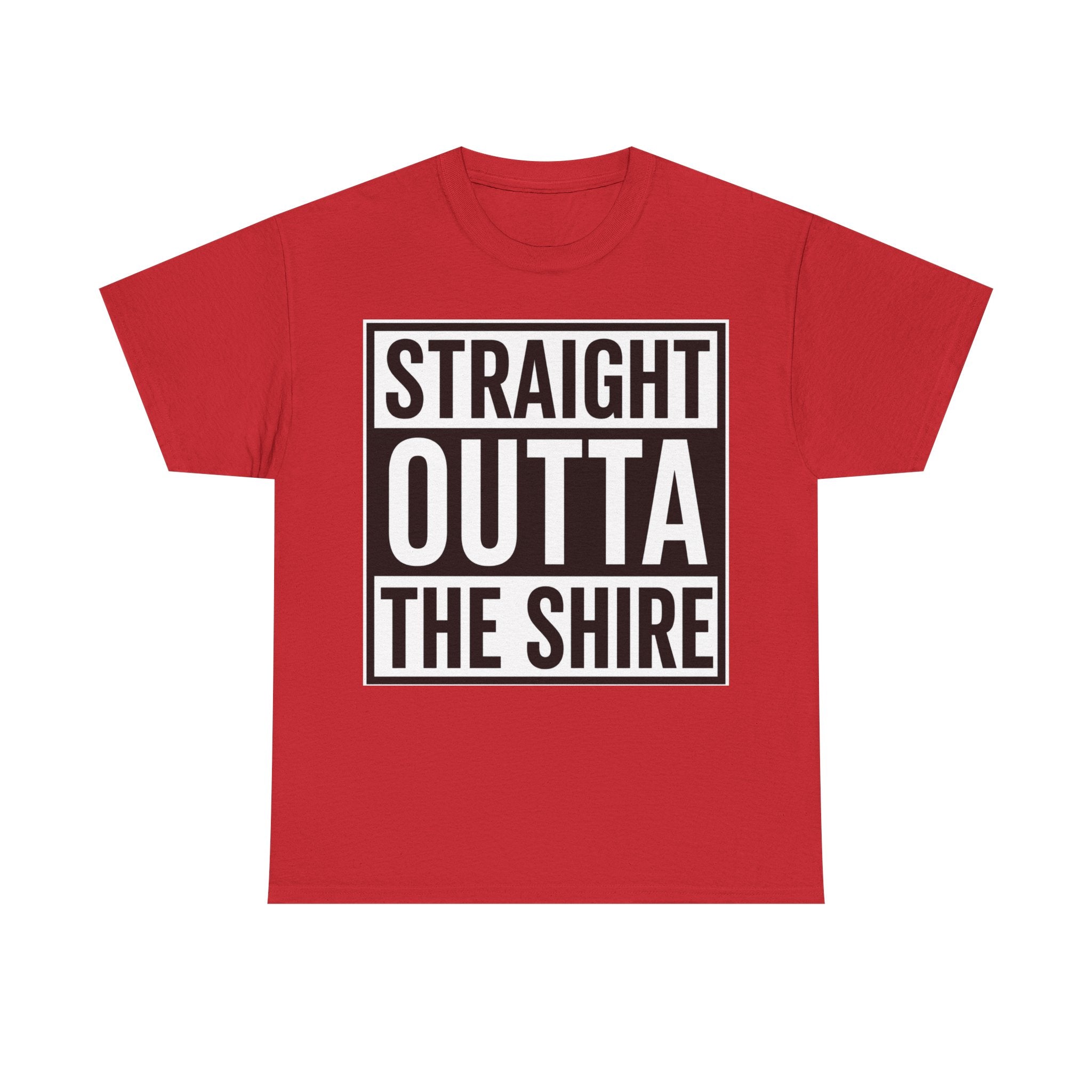 T-Shirt — "Straight Outta The Shire" Funny Hobbit Travel Tee