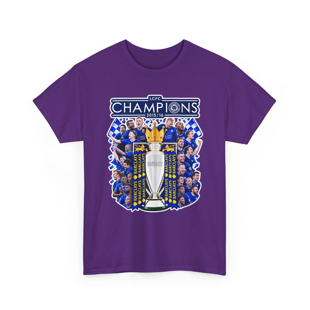 Leicester City 2015/2016 Champions Trophy Soccer T-Shirt — Team Victory Graphic Tee