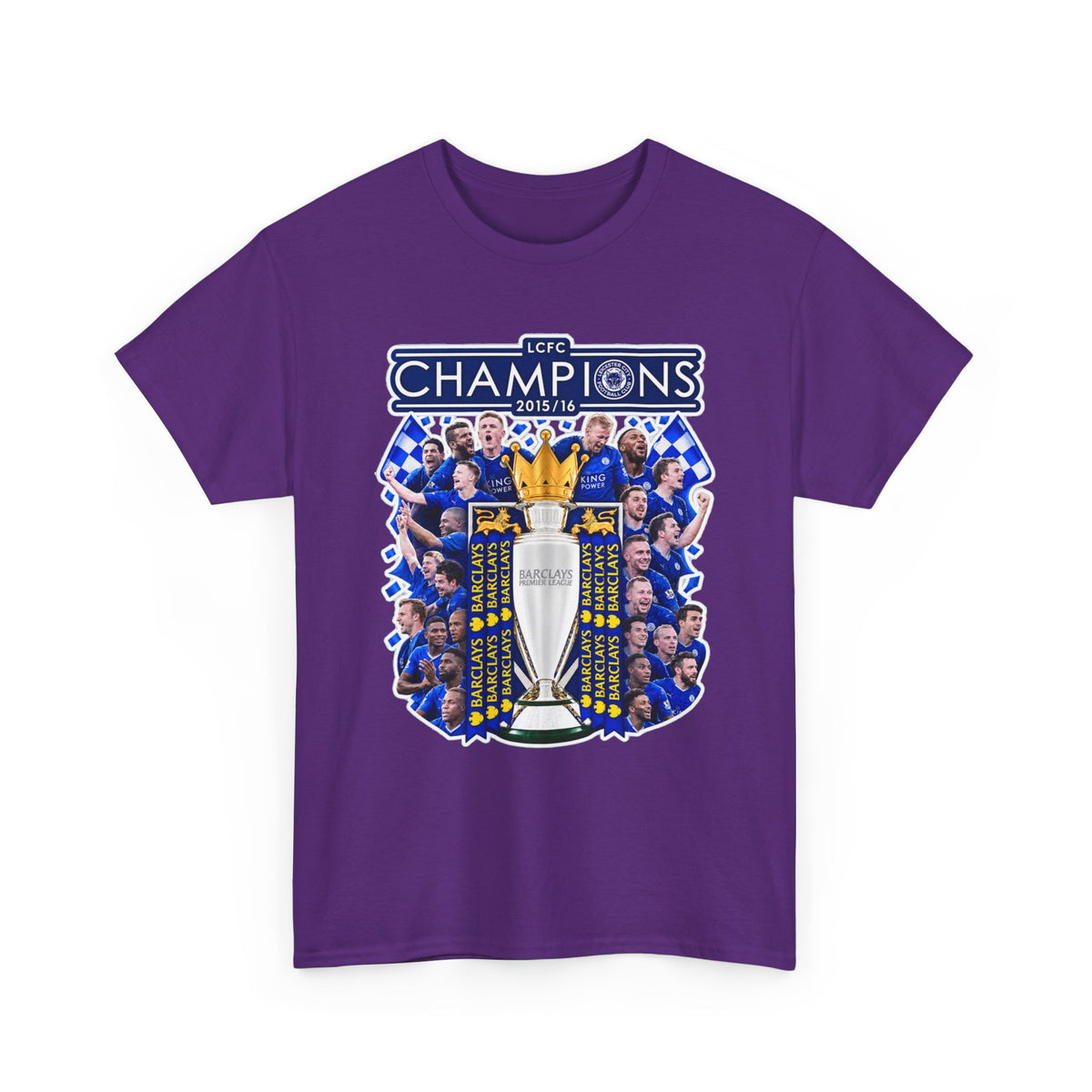 Leicester City 2015/2016 Champions Trophy Soccer T-Shirt — Team Victory Graphic Tee