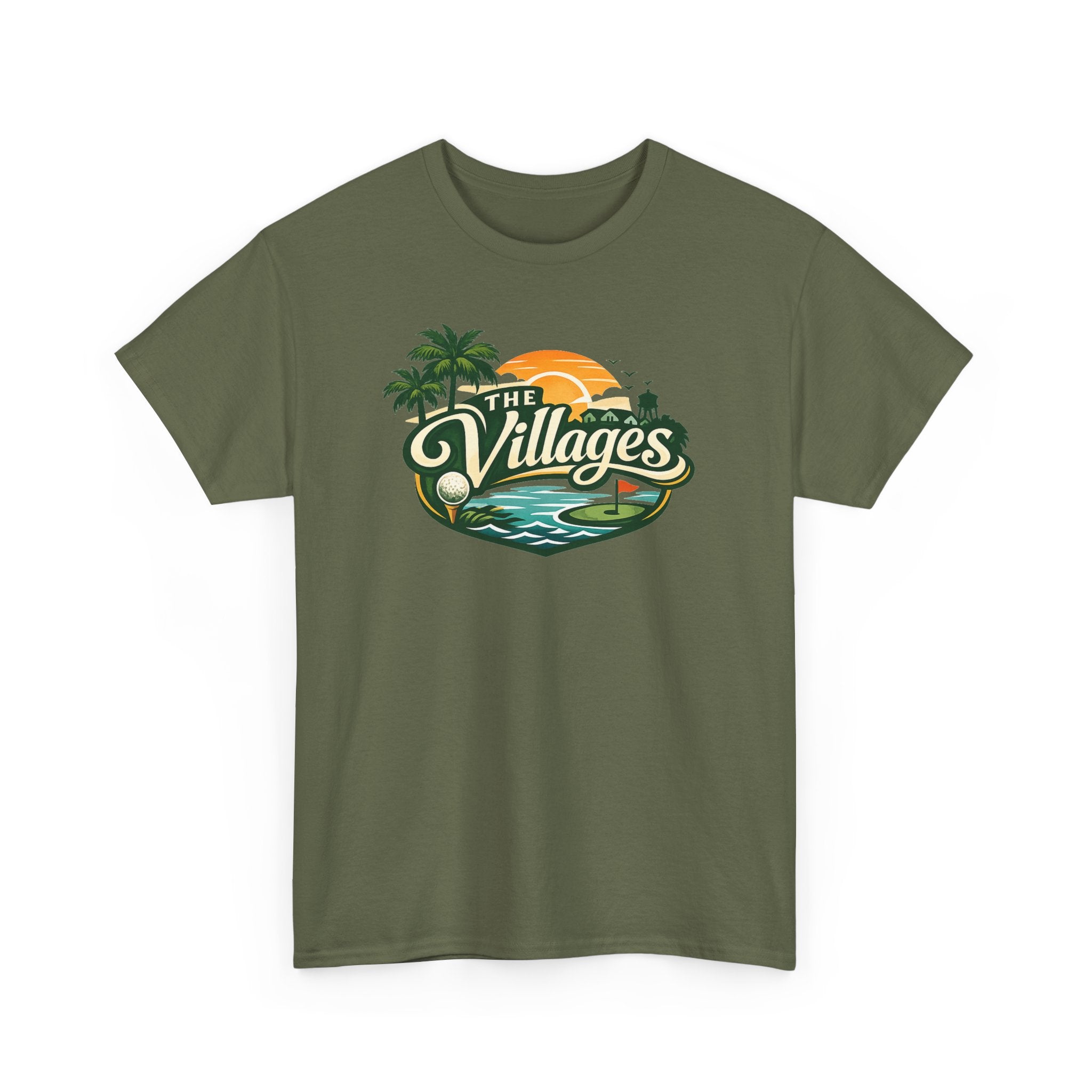 The Villages of Florida Sunset Logo Tee - Florida Palm Beach Retro T-Shirt
