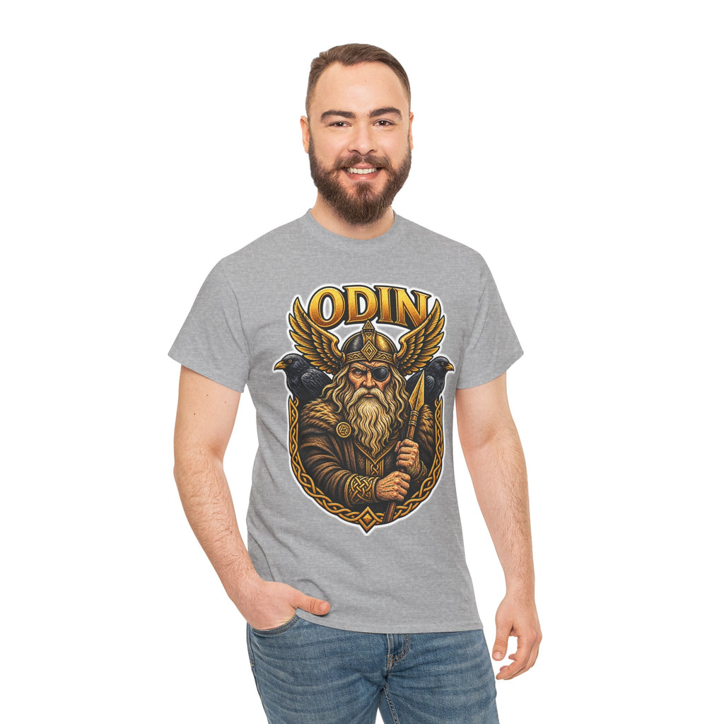 Odin Viking Cotton T-Shirt — Norse God Graphic Tee