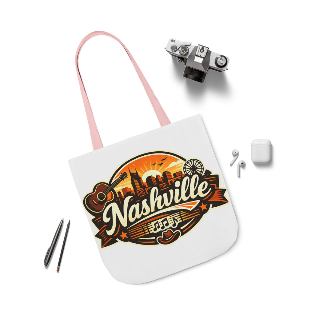 Nashville Sunset Tote Bag — Country Music Skyline Canvas Tote