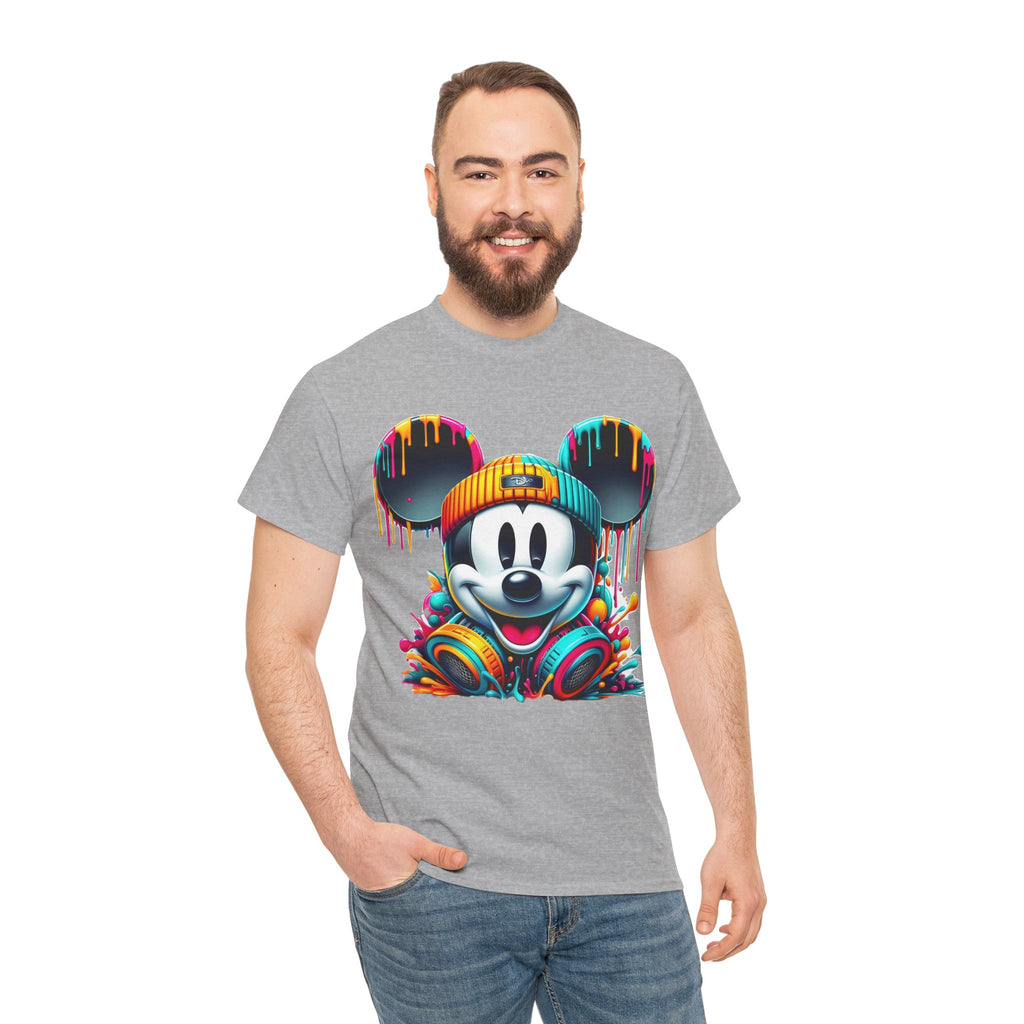 Mickey Graphic Tee — Colorful Street Art Mouse Character T-Shirt