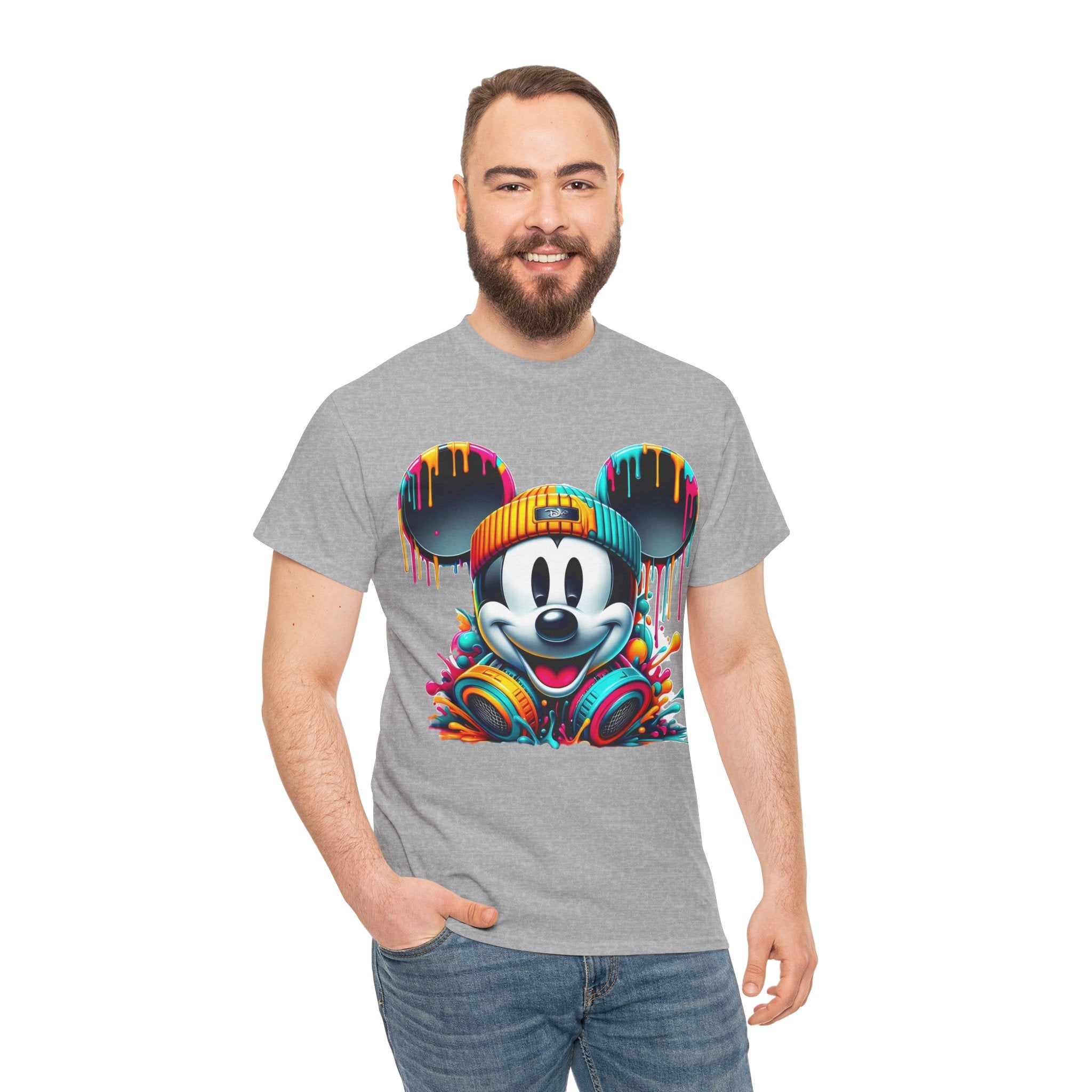 Mickey Graphic Tee — Colorful Street Art Mouse Character T-Shirt