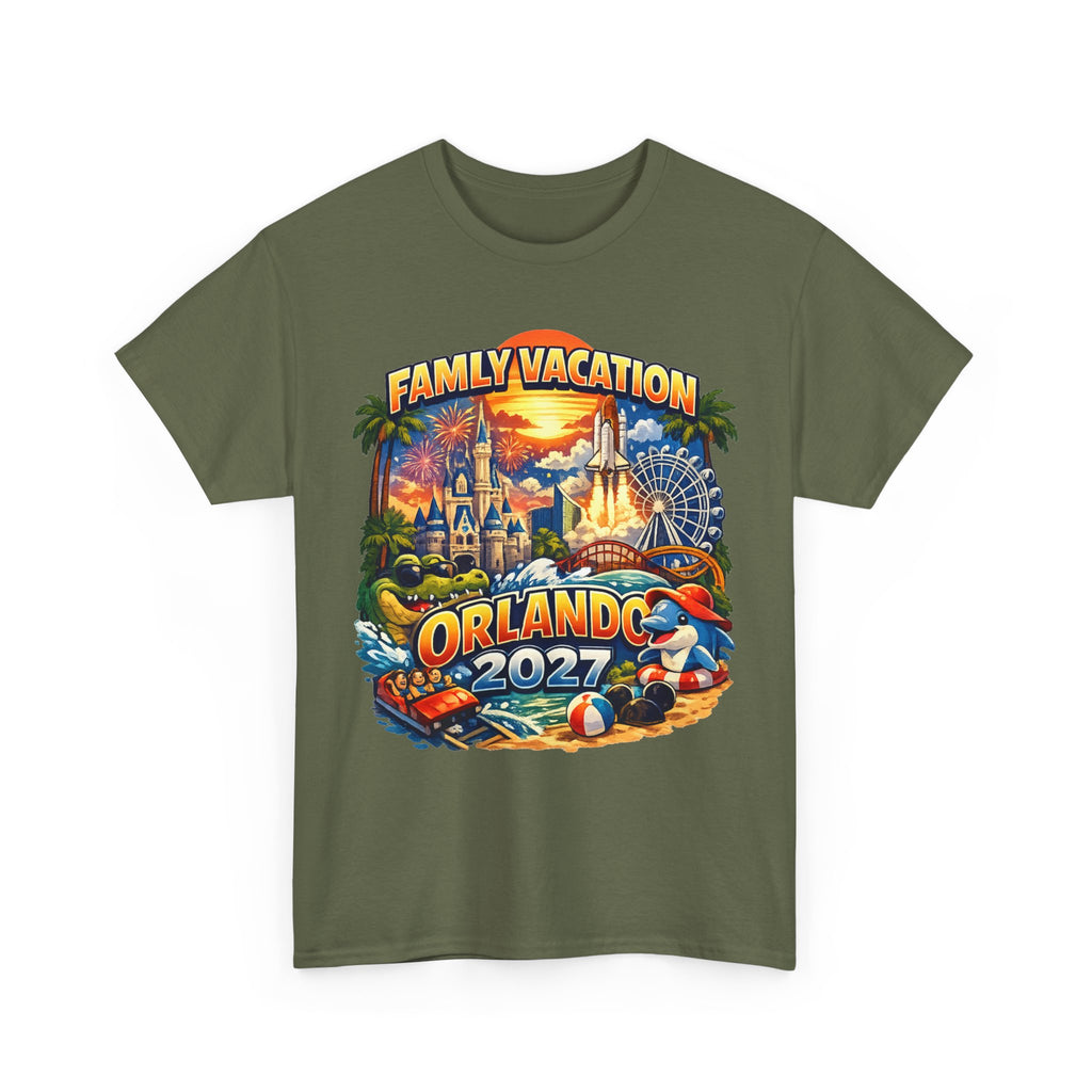 Family Vacation Orlando 2027 T-Shirt — Vintage Theme Park Souvenir Tee