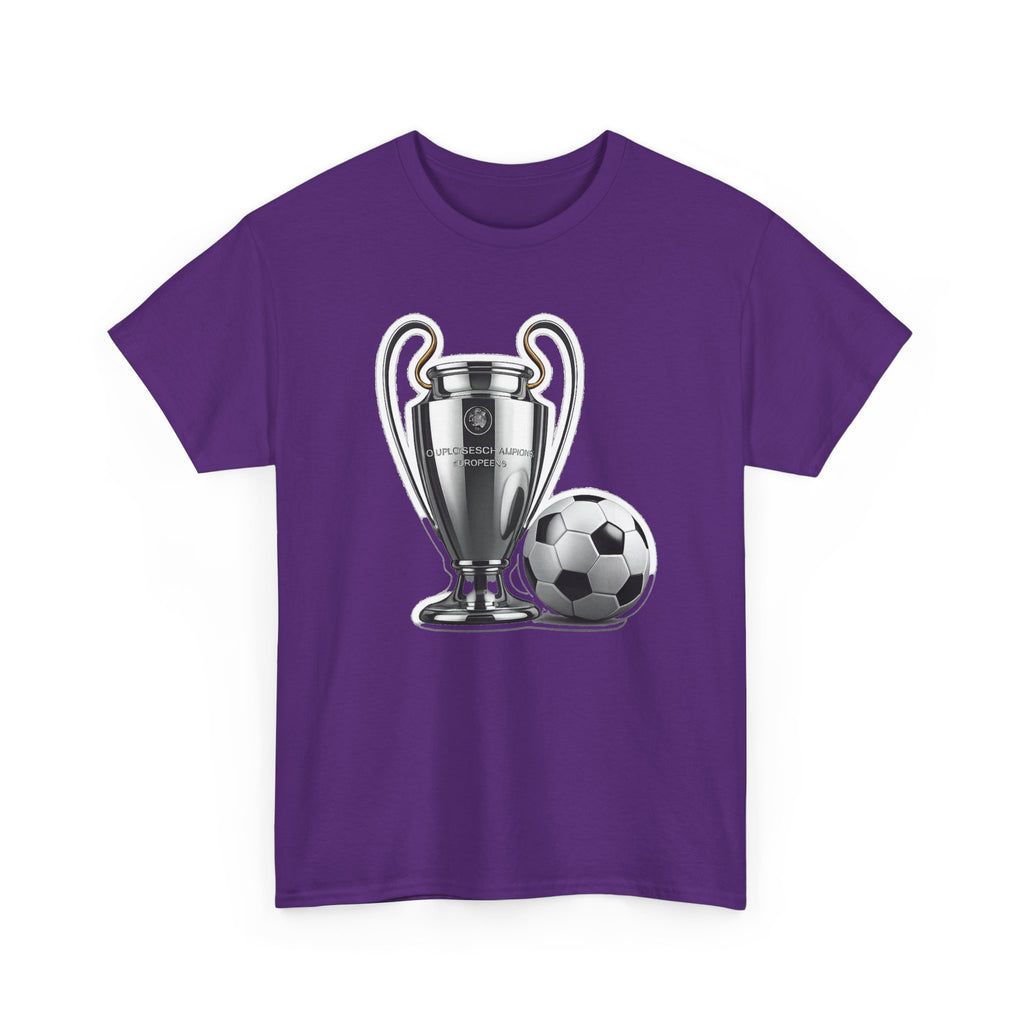 European Cup / Champions League Trophy & Ball Graphic Cotton T-Shirt