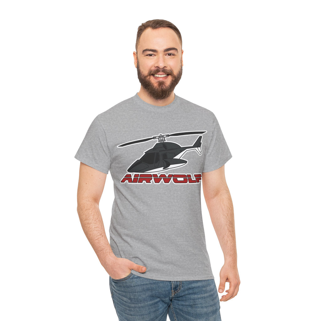 Helicopter Airwolf Tee — Retro Airwolf Logo Graphic T‑Shirt