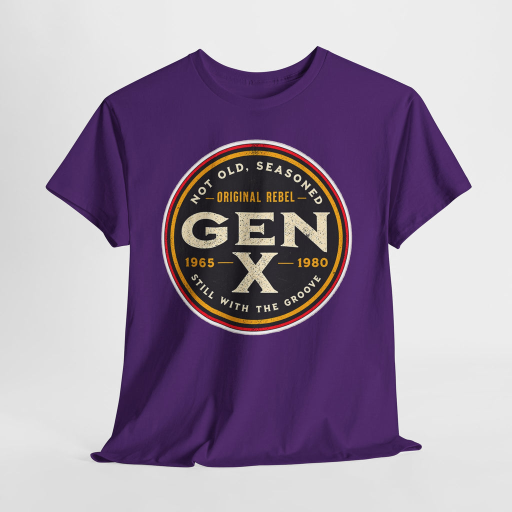 Gen X Tee - 'Not Old, Seasoned' Vintage Rebel Graphic T-Shirt (1965-1980)