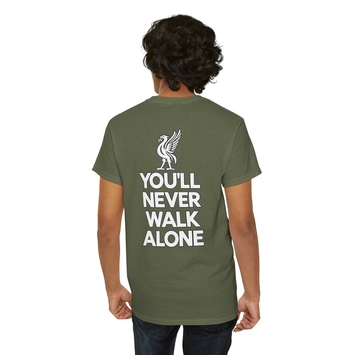 You'll Never Walk Alone T‑Shirt — Liverpool FC Crest Cotton Tee